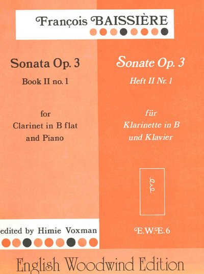 B. Francois: SONATE OP 3, Klarinette, Klavier