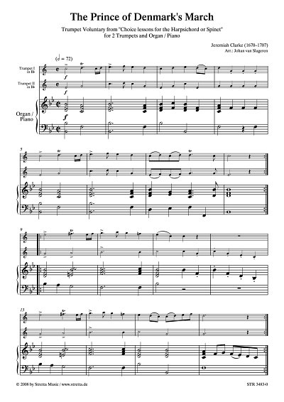 DL: J. Clarke: The Prince of Denmark's March Trumpet Volunta