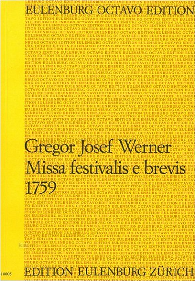 G.J. Werner: Missa festivalis e brevis, 4GesGchOrchO (Part.)