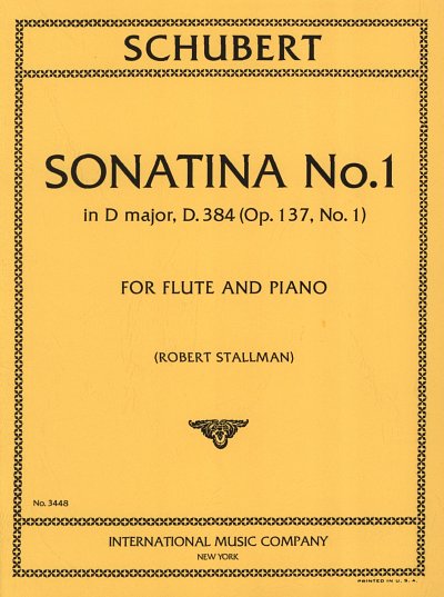 F. Schubert: Sonatina N. 1 In Re D. 384 (Op. 137 N.1)(St, Fl