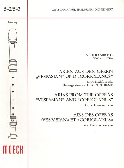 Ariosti Attilio: Arien aus den Opern "Vespasian" und "Coriolanus"