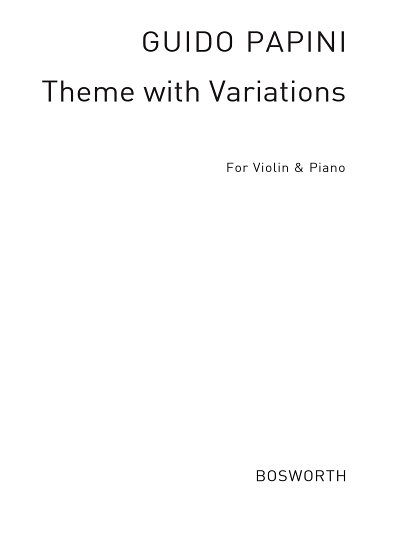 Theme With Variations For Violin And Pian, VlKlav (KlavpaSt)