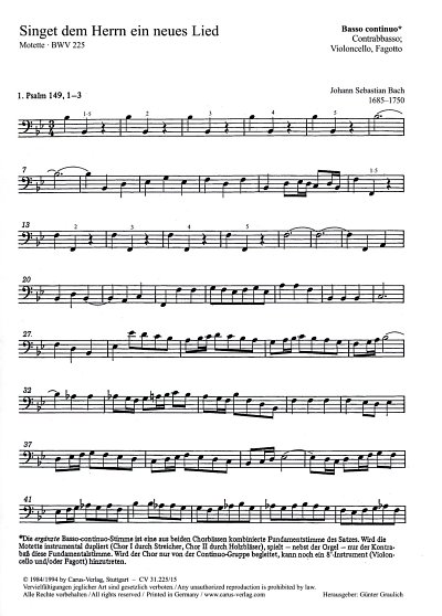 J.S. Bach: Singet dem Herrn ein neues Lied B-Dur BWV 225
