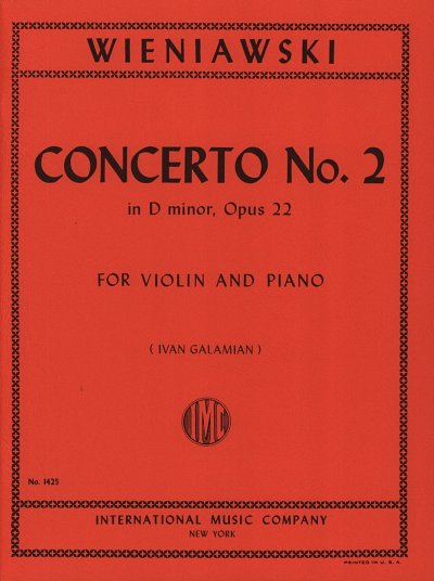 H. Wieniawski: Concerto No. 2 in D minor,, VlKlav (KlavpaSt)