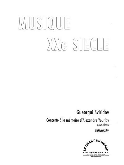 Concerto à La Mémoire d'Alexandre Yourlov, GchKlav (KA)