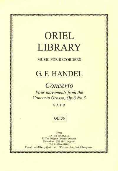 G.F. Händel: Concerto (Concerto Grosso Op 6/3)