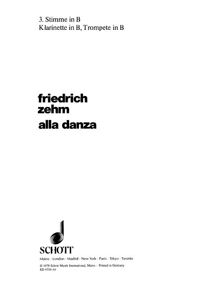 F. Zehm: Alla danza