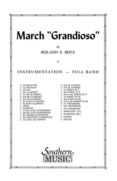 R.F. Seitz: March Grandioso, MrchB (Pa+St)