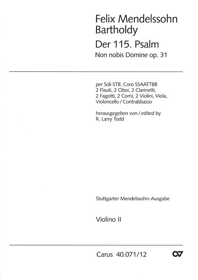 F. Mendelssohn Barth: Der 115. Psalm A 9 (1830) (Vl2)