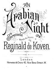 DL: R. De Koven: An Arabian Night, GesKlav