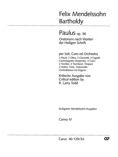F. Mendelssohn Bartholdy: Paulus Op 36