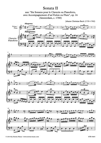 DL: J.C. Bach: Sonata II, Violine [Floete], Cembalo [Klavier