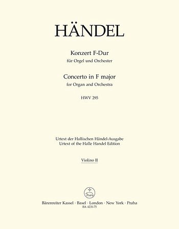 G.F. Händel: Konzert F-Dur HWV 295, OrgmOrch (Vl2)