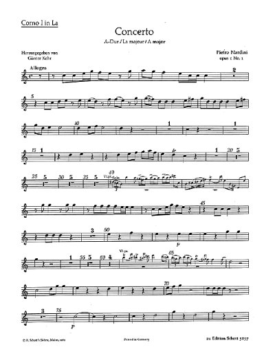 P. Nardini: Concerto A-Dur op. 1/1 
