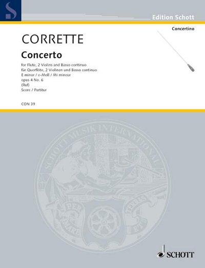 DL: M. Corrette: Concerto e-Moll, Fl2Vl (Part.)