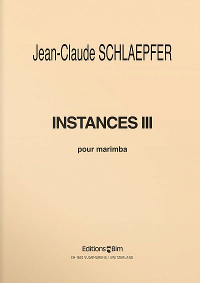 J. Schlaepfer: Instances III, Mar