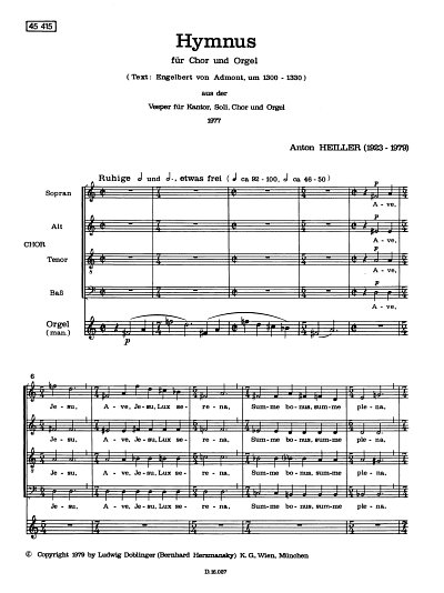 A. Heiller: Hymnus (Aus Der Vesper)