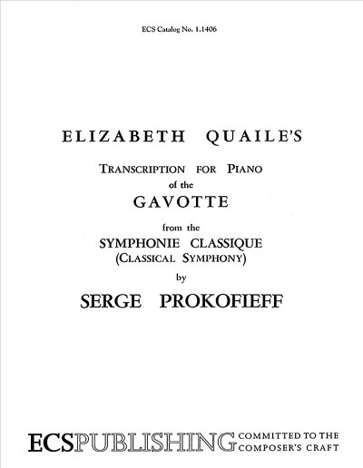 S. Prokofjew: Gavotte from the Classical Symphony, Klav
