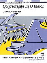 D. Alexander: Concertante in G Major: In Three Movements for Solo Piano with Piano Accompaniment - Piano Duo (2 Pianos, 4 Hands)