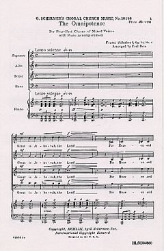 F. Schubert: Omnipotence, GchKlav (Chpa)