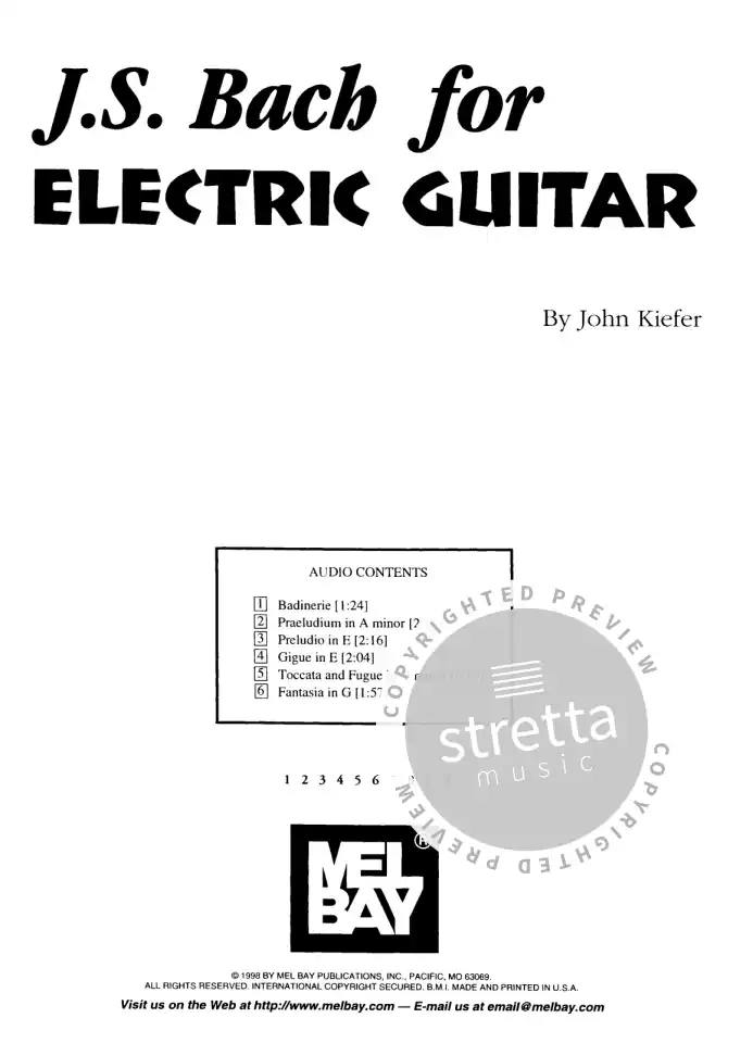 J.S. Bach: J.S. Bach for Electric Guitar, EGit (+Audiod) (1)