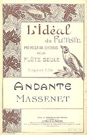 J. Massenet: Andante Flute Seule , Fl (Part.)