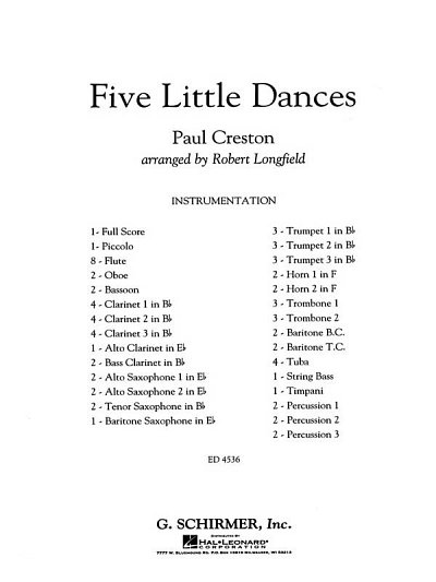P. Creston: Five Little Dances, Blaso (Part.)