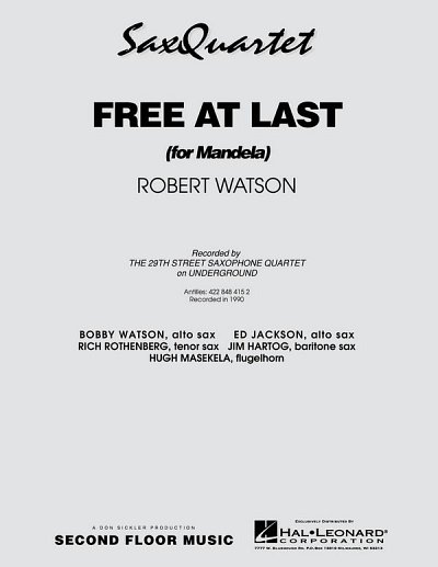 R. Watson: Free At Last, 4Sax (Pa+St)