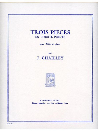 J. Chailley: 3 Pieces En Courte-Pointe, FlKlav (KlavpaSt)