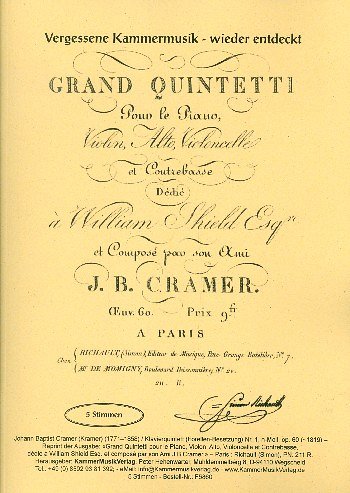CRAMER JOHANN BAPTIST: Quintett 1 h-moll op 60
