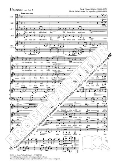 DL: H. v. Herzogenberg: Untreue h-Moll op. 26,7 (1879) (Part