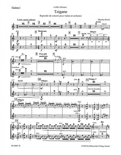 M. Ravel: Tzigane, VlOrch (Vl1)