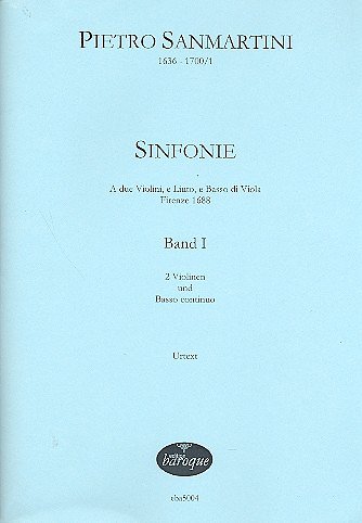 Sinfonien Band 1 für 2 Violinen und Bc (Pa+St)