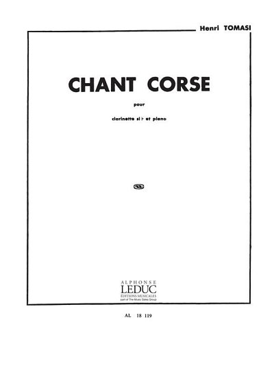 H. Tomasi: Chant corse, KlarKlv (KlavpaSt)