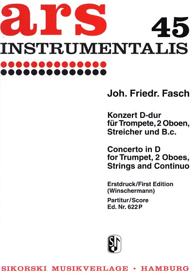 J.F. Fasch: Konzert D-Dur, TrpOrchBc (Part.)