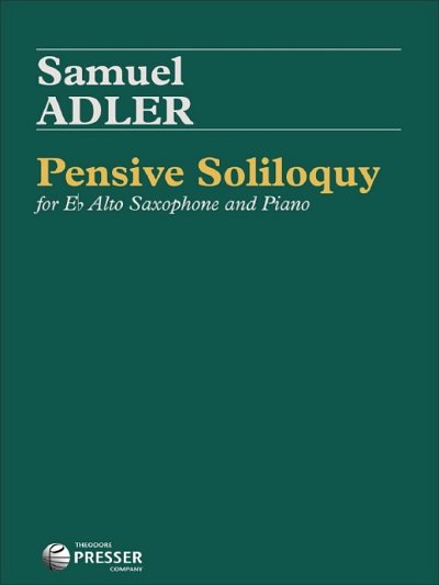S. Adler: Pensive Soliloquy, ASaxKlav (Pa+St)