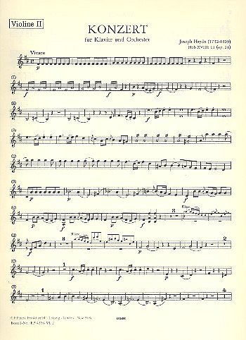 J. Haydn: Konzert fuer Klavier und Orchester D-Dur