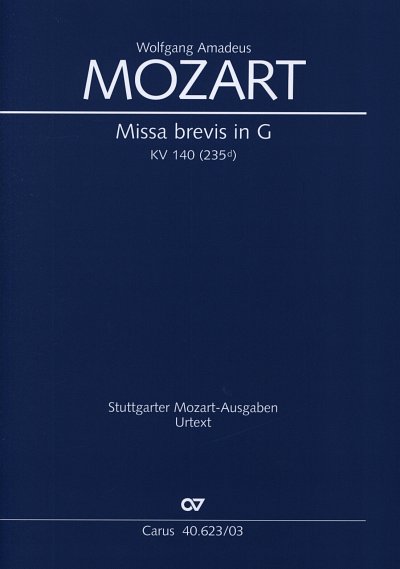 W.A. Mozart: Missa brevis in G KV 140 (23, GesGchOrchOr (KA)