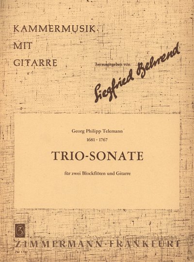 G.P. Telemann: Trio-Sonate F-Dur , 2BflGit (Sppa)