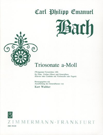 C.P.E. Bach: Triosonate a-Moll WQ148 , FlVlBc (Pa+St)