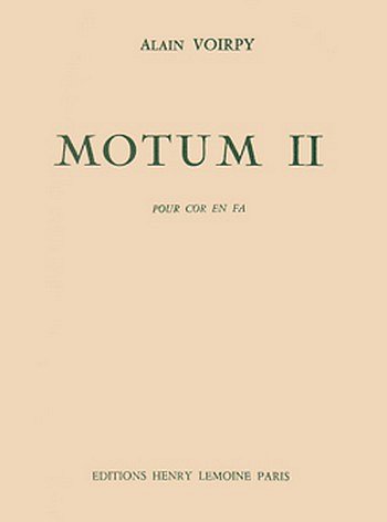 A. Voirpy: Motum II, Hrn