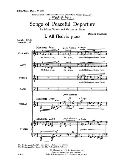 D. Pinkham: Songs of Peaceful Departure
