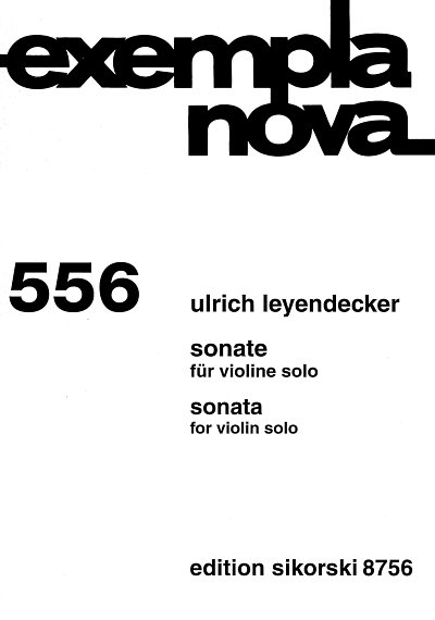 Leyendecker Ulrich: Sonate Exempla Nova 556