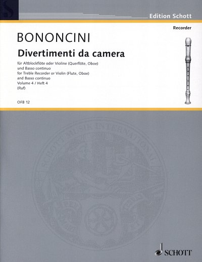 G. Bononcini: Divertimenti da camera Band 4