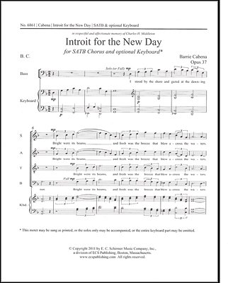 B. Cabena: Introit for the New Day