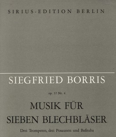 S. Borris: Musik für 7 Blechbläser op. 5, 3Trp3PosTb (Pa+St)