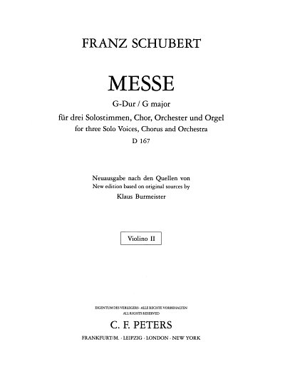 F. Schubert: Messe G-Dur D 167 (März 1815)
