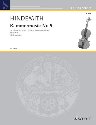 DL: P. Hindemith: Kammermusik Nr. 5 (KASt)
