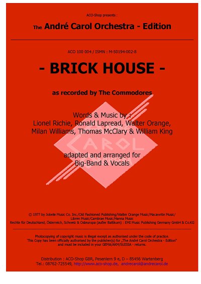 Commodores: Brick House