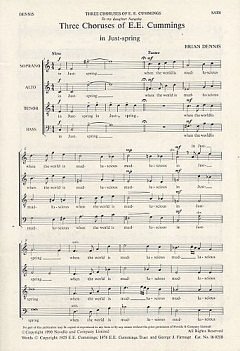 Three Choruses Of E.E.Cummings